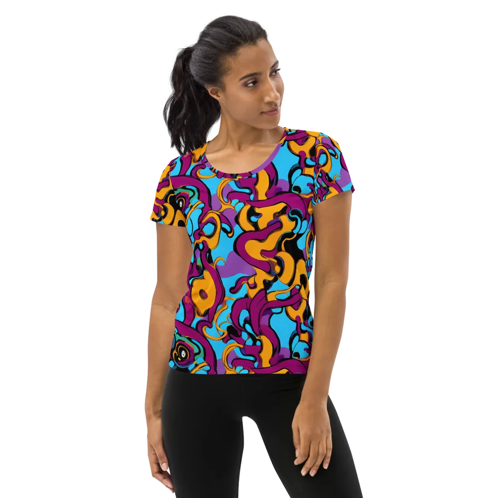 Purple Ignition on Women's Athletic T-Shirt — Front