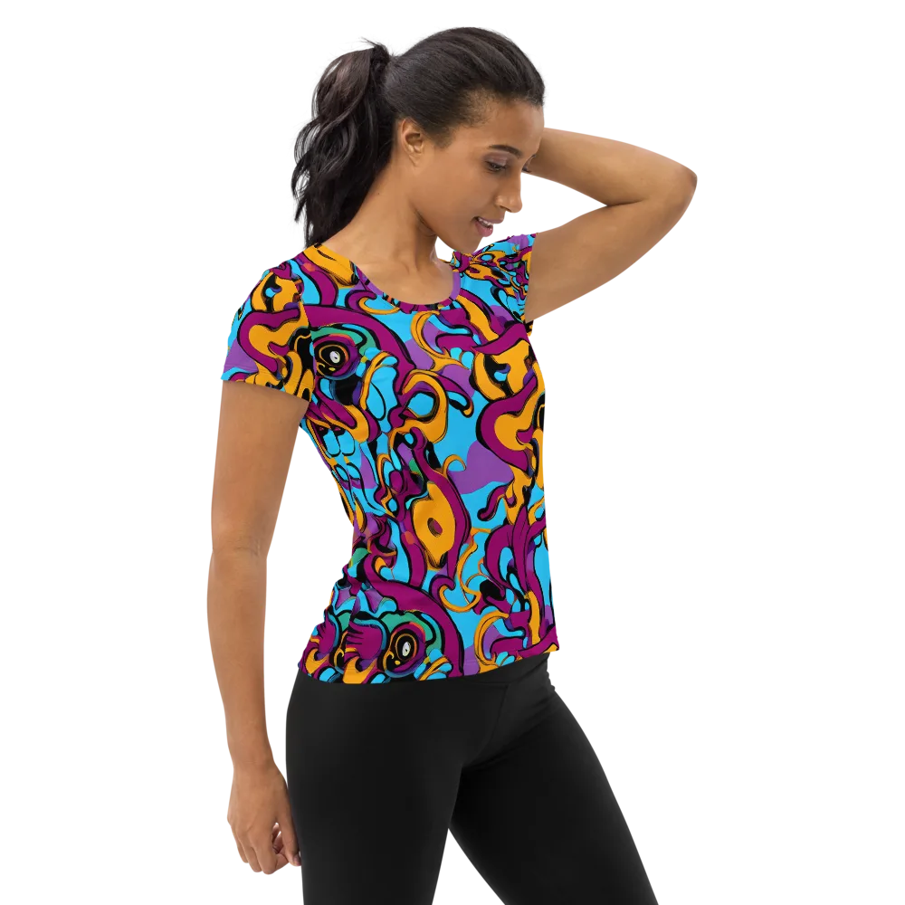 Purple Ignition on Women's Athletic T-Shirt — Right