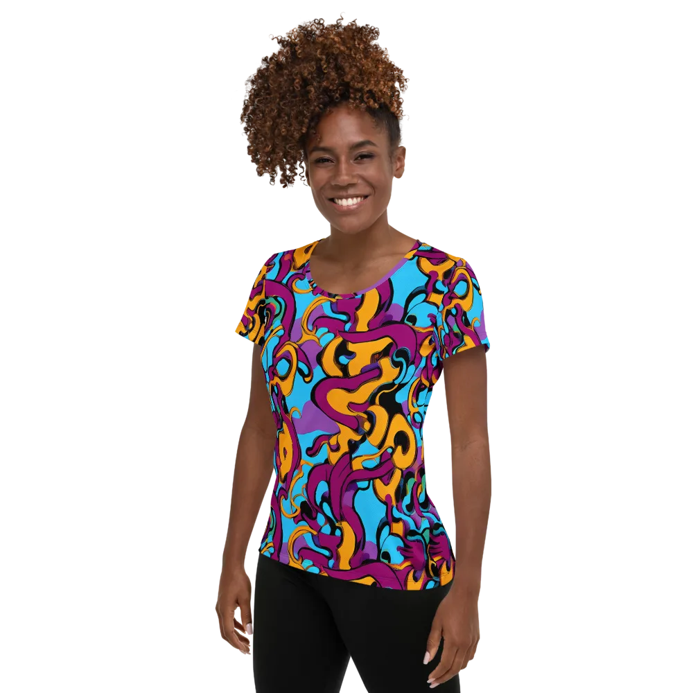 Purple Ignition on Women's Athletic T-Shirt — Left