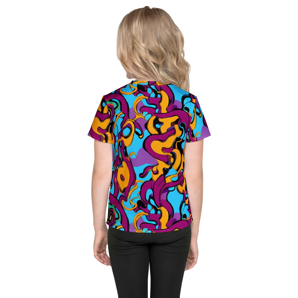 Purple Ignition on Kids Crew Neck T-Shirt — Back