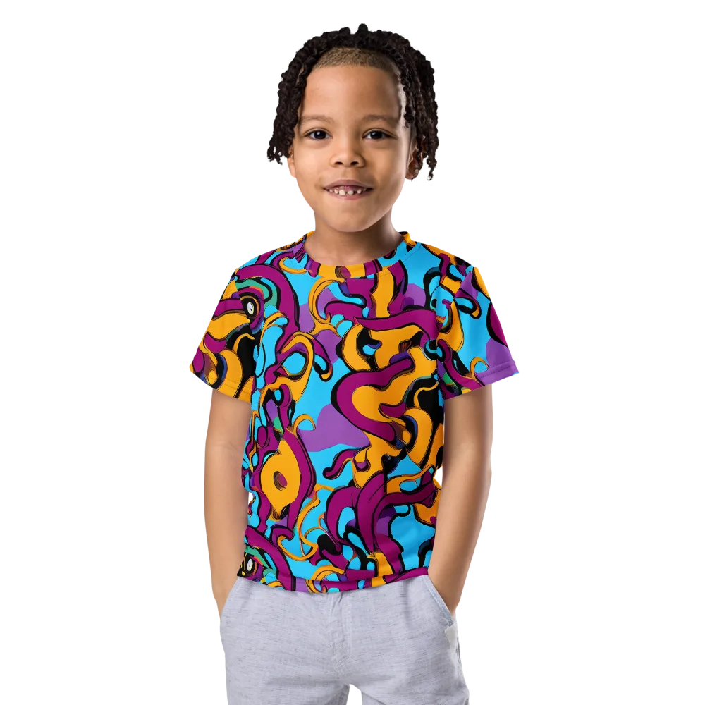 Purple Ignition on Kids Crew Neck T-Shirt — Front