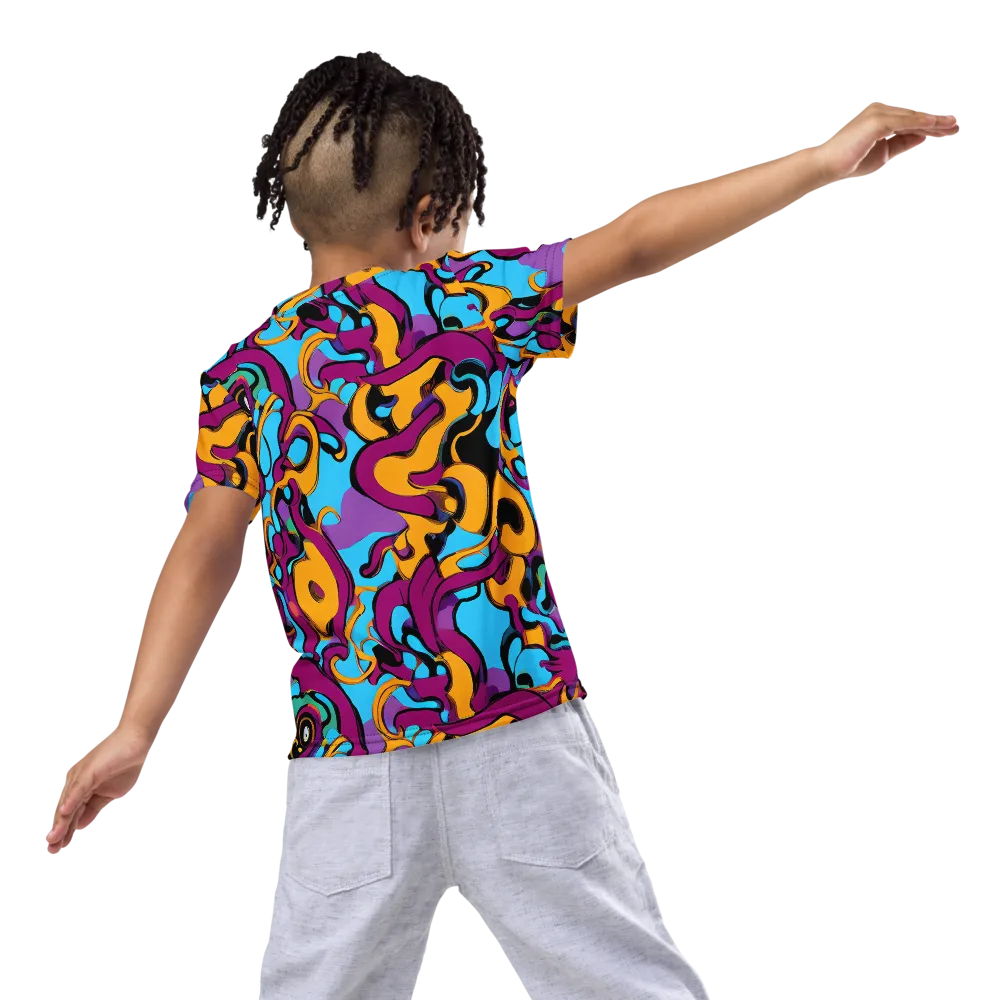 Purple Ignition on Kids Crew Neck T-Shirt — Back