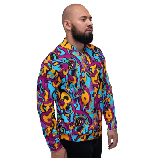 Purple Ignition on a Bomber Jacket