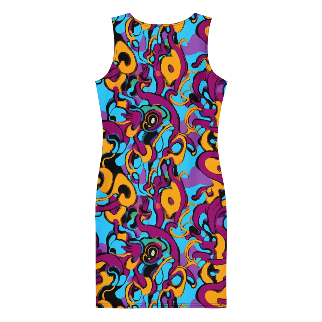 Purple Ignition on Bodycon Dress — Back