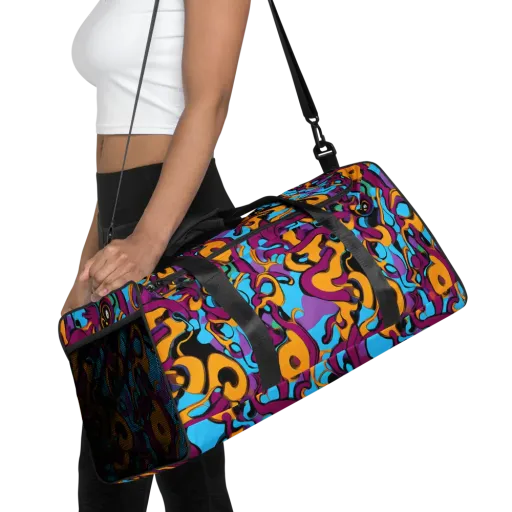 Purple Ignition on a Duffle Bag