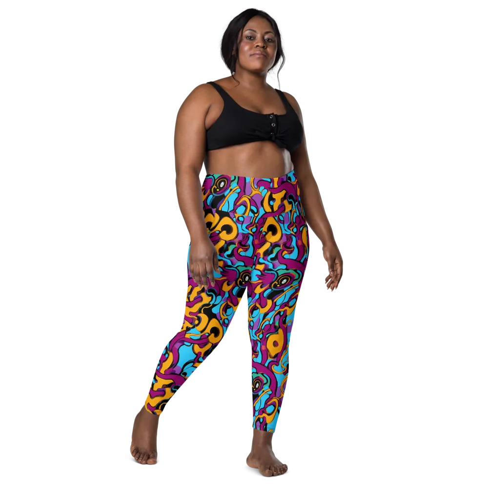 Purple Ignition on Leggings with Pockets — Front