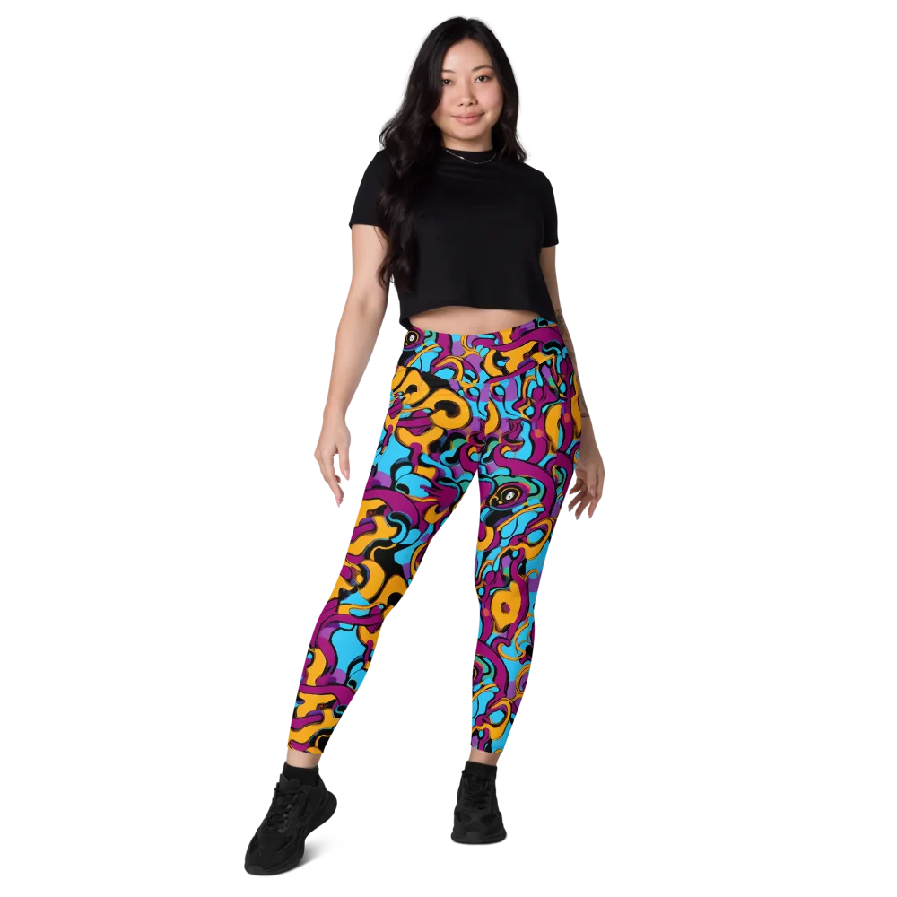Purple Ignition on Leggings with Pockets — Front