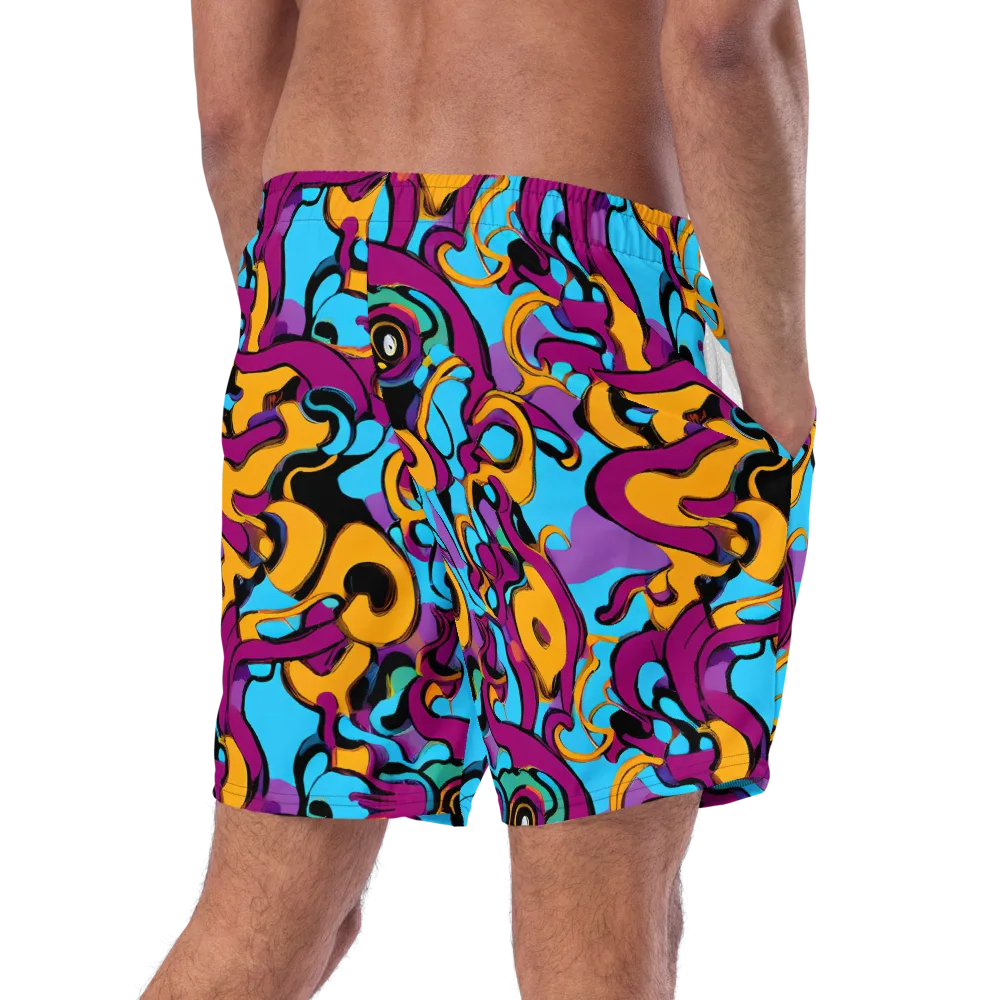 Purple Ignition on Swim Trunks — Right Back