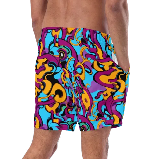 Purple Ignition on a Swim Trunks
