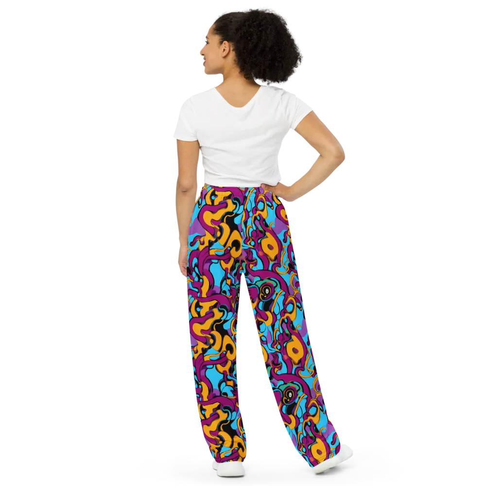 Purple Ignition on Wide-Leg Pants — Back