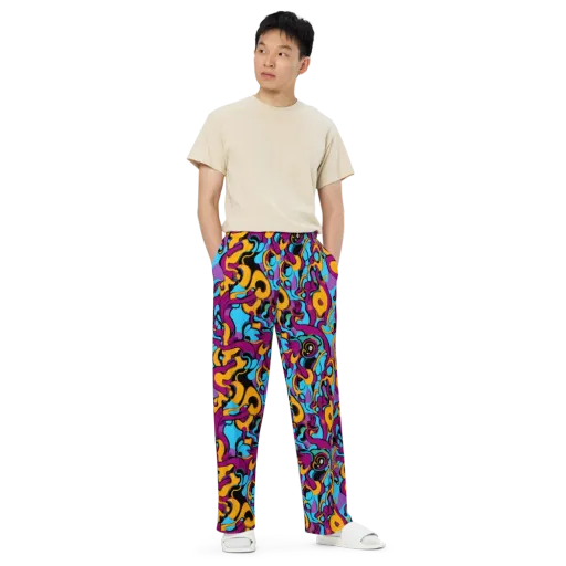 Purple Ignition on a Wide-Leg Pants