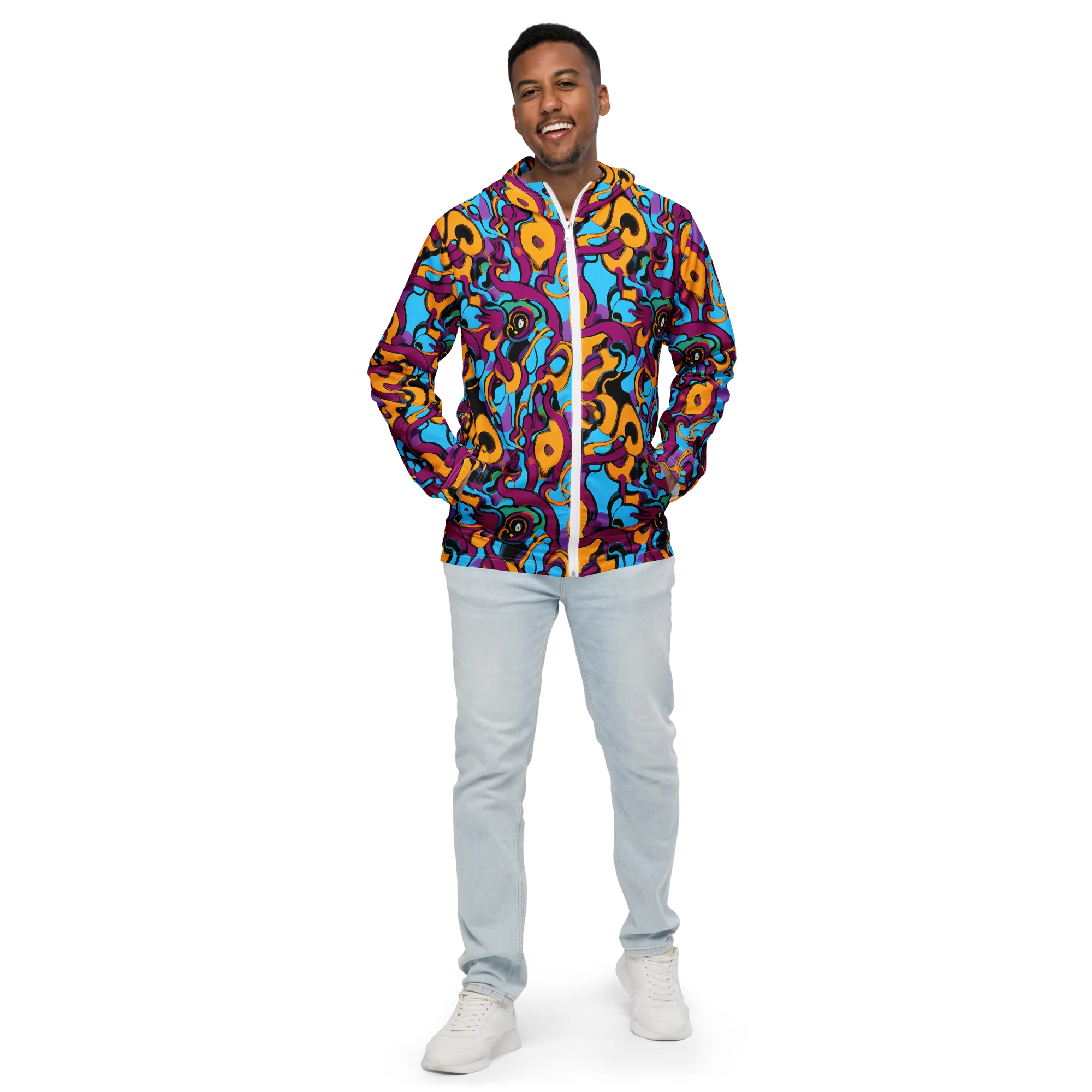 Purple Ignition on Men's Windbreaker — Front