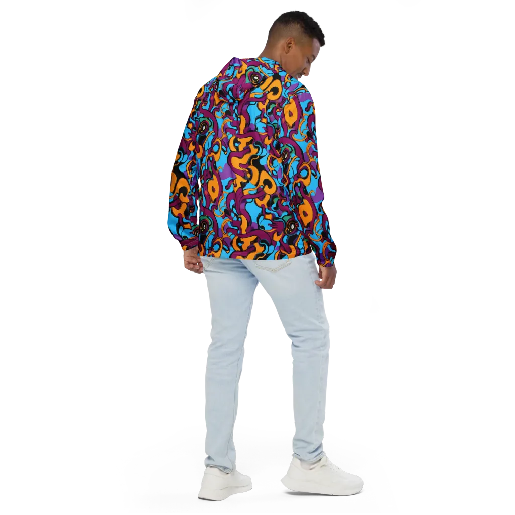 Purple Ignition on Men's Windbreaker — Back