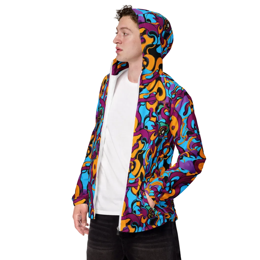 Purple Ignition on Men's Windbreaker — Left Front