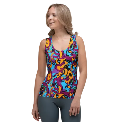 Purple Ignition on a Women's Tank Top