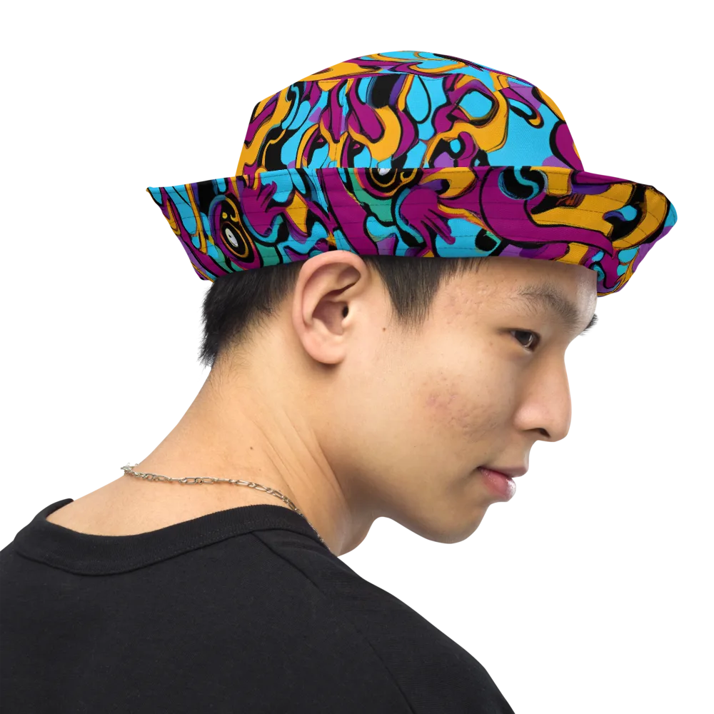 Purple Ignition on Reversible Bucket Hat — Right Outside