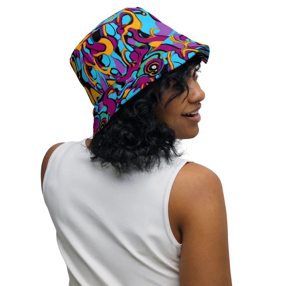 Purple Ignition on Reversible Bucket Hat — Right Outside