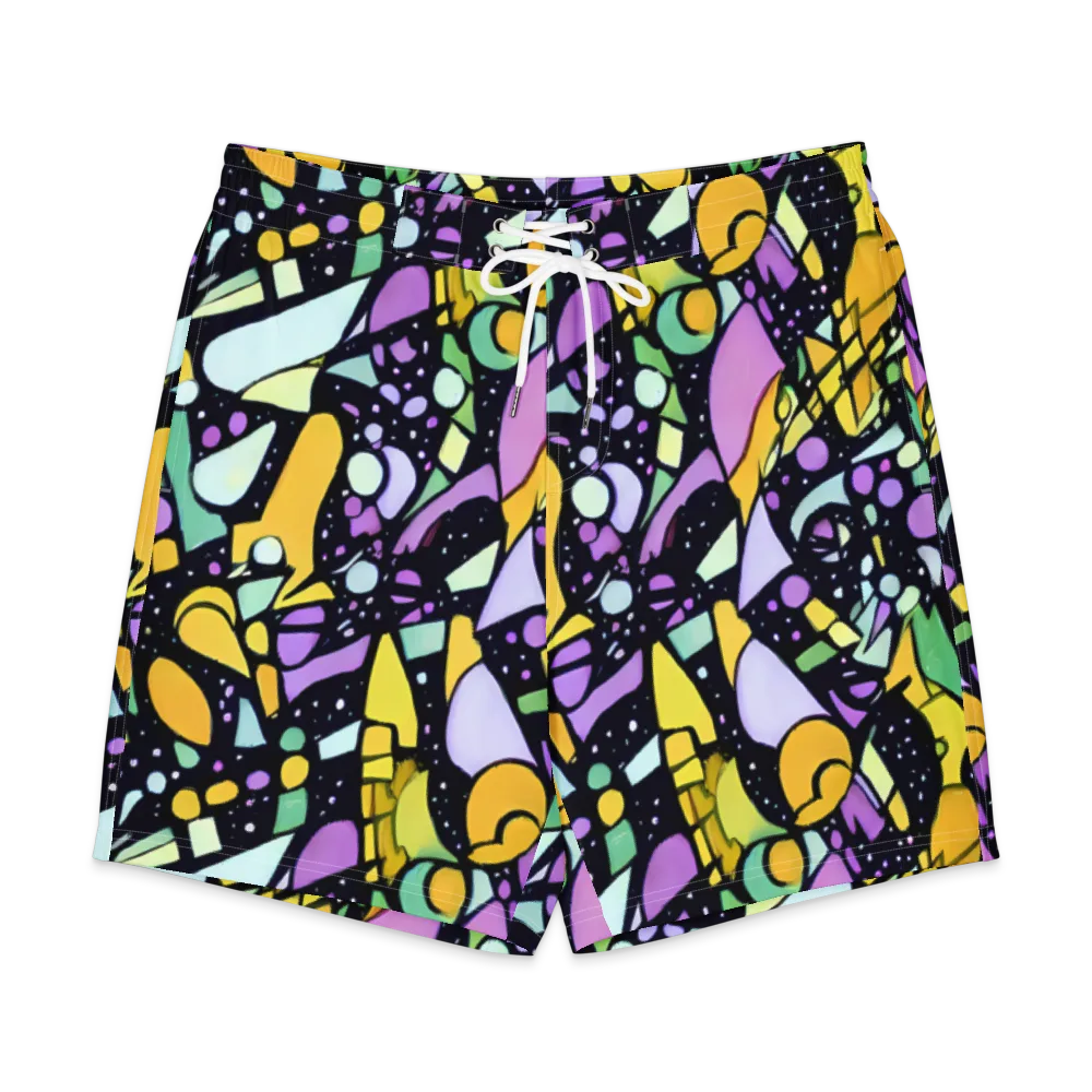Stellar Stained Glass on Men's Board Shorts — Front