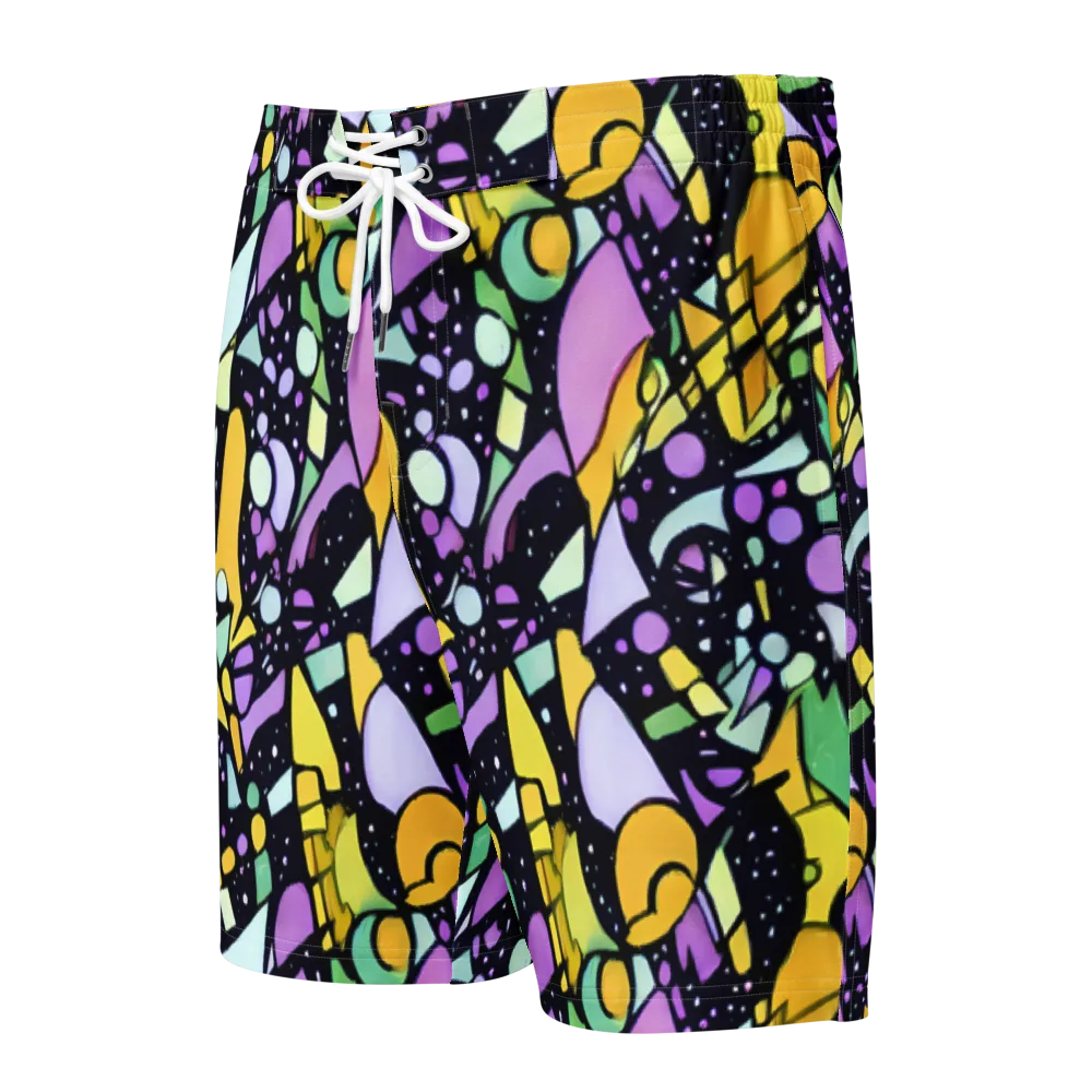 Stellar Stained Glass on Men's Board Shorts — Front