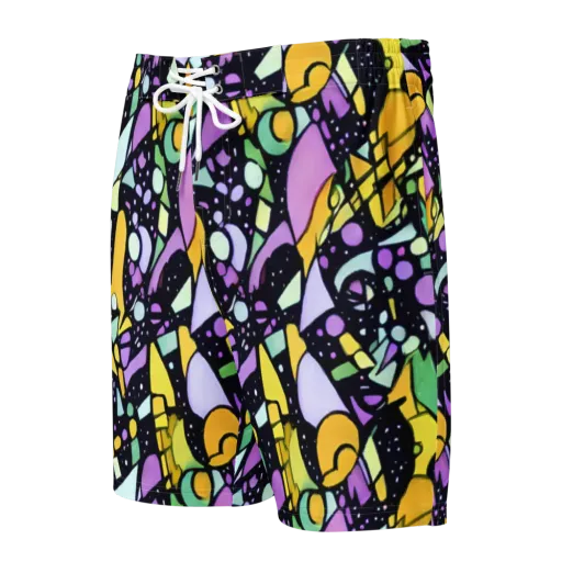 Stellar Stained Glass on a Men's Board Shorts
