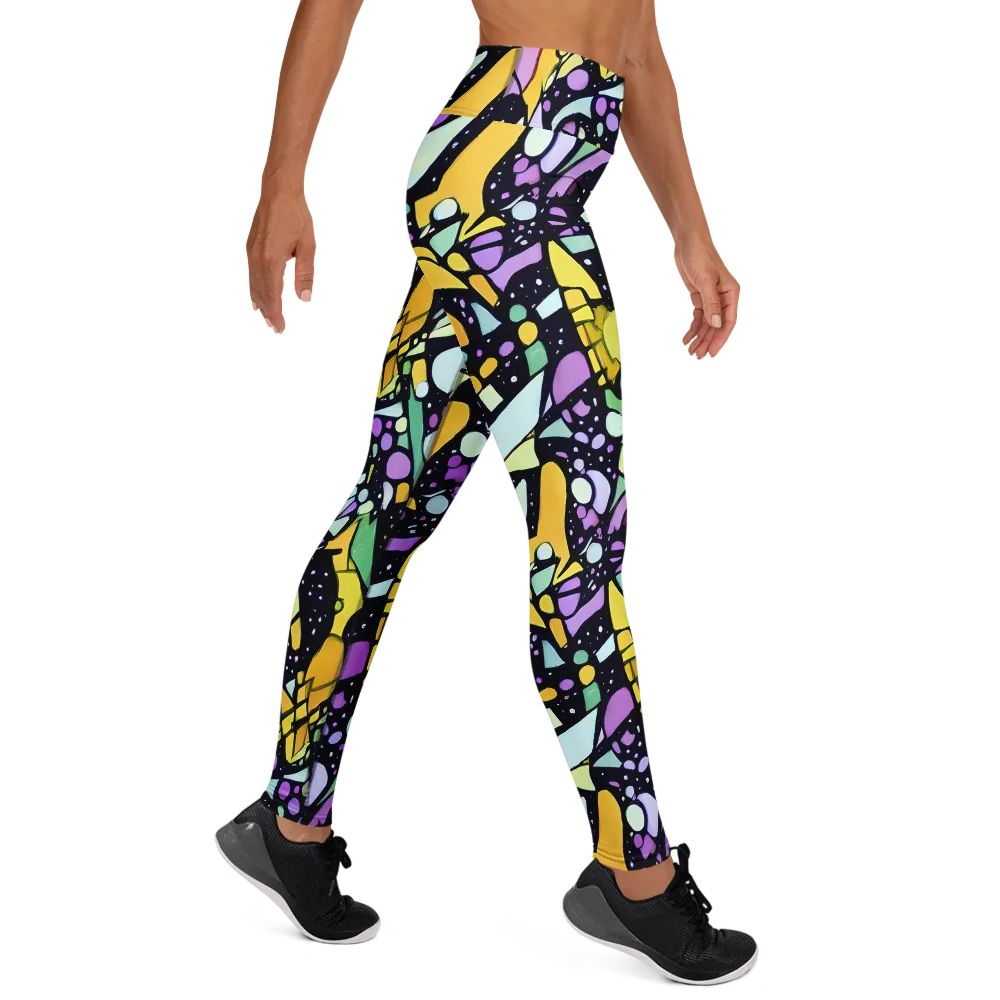 Stellar Stained Glass on Yoga Leggings — Right