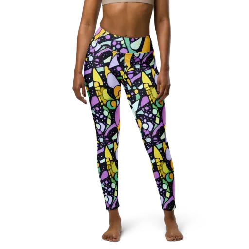 Stellar Stained Glass on a Yoga Leggings