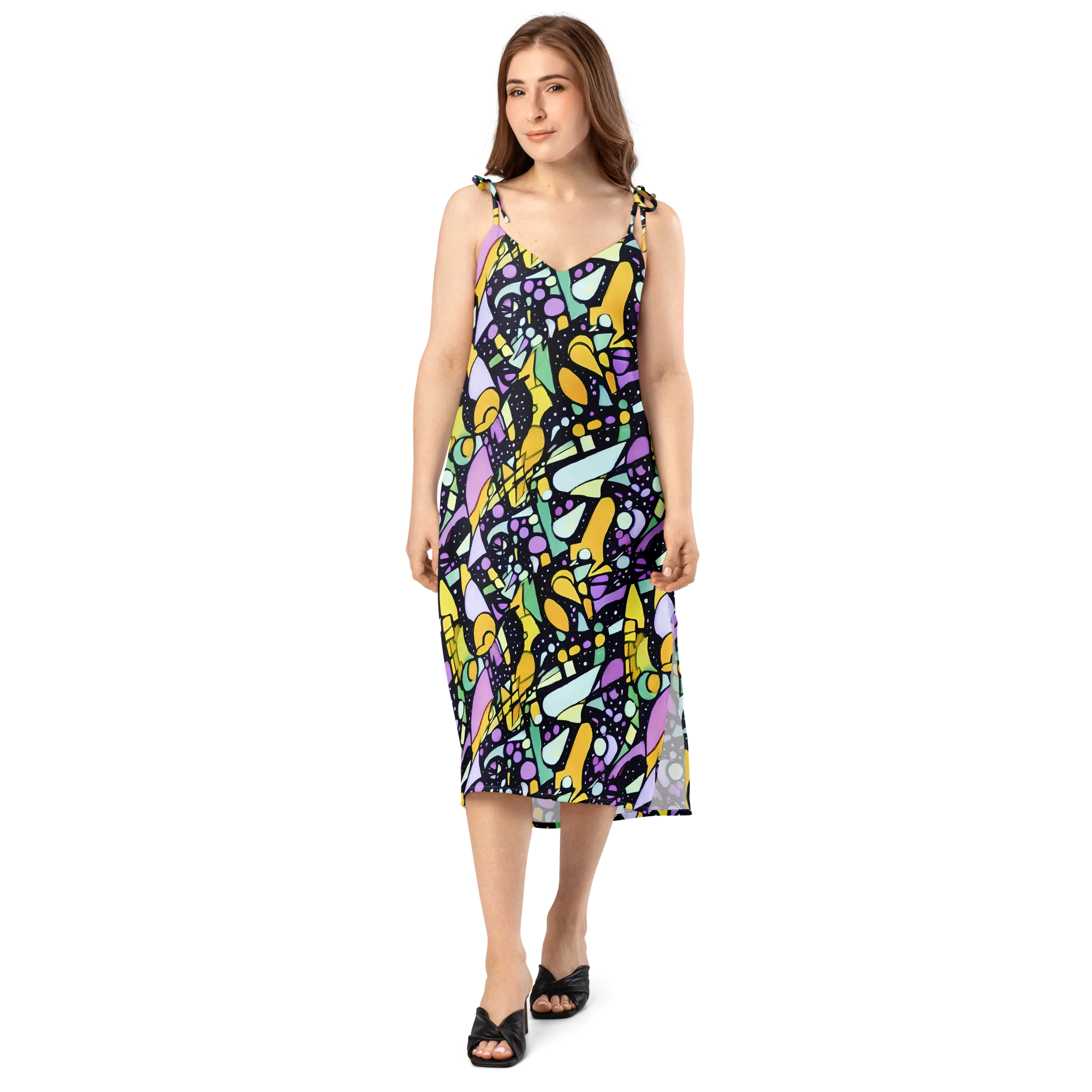 Stellar Stained Glass on Slip Dress — Front