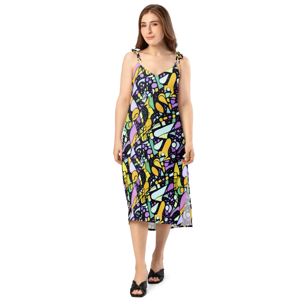 Stellar Stained Glass on Slip Dress — Front