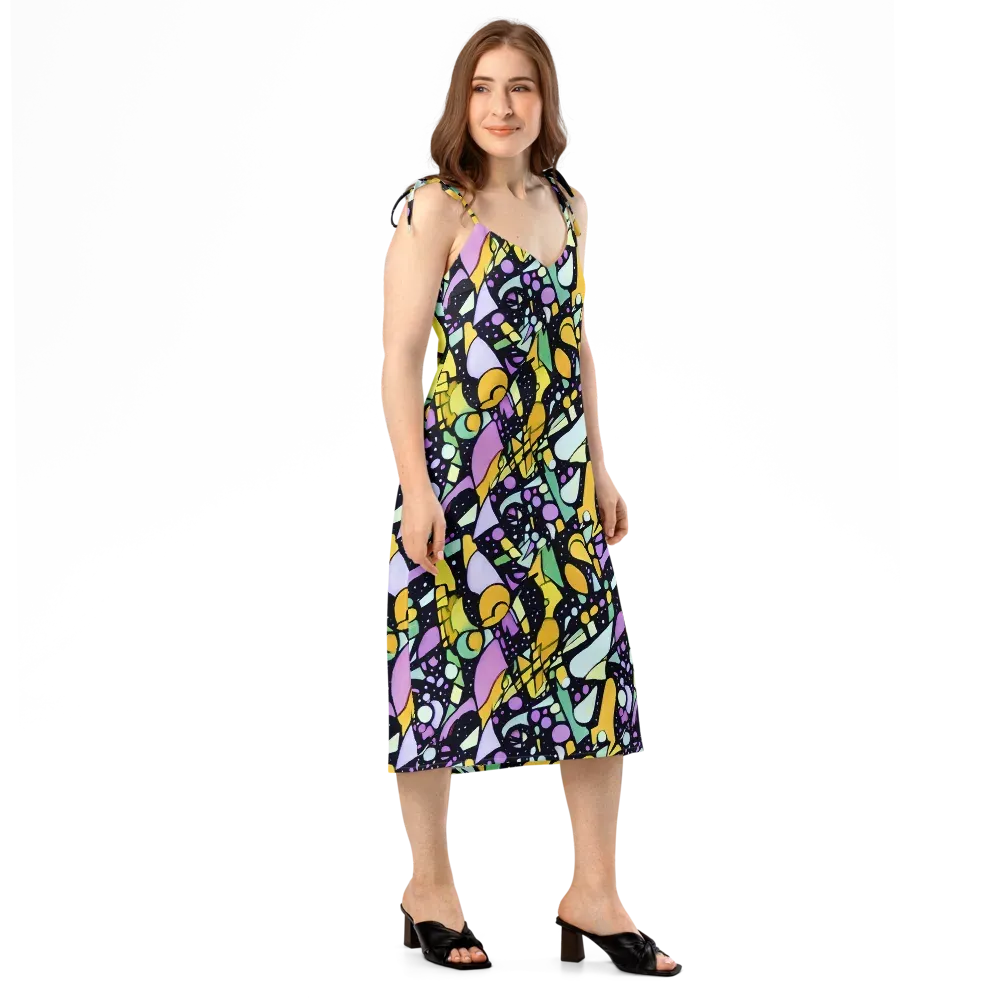 Stellar Stained Glass on Slip Dress — Right Front