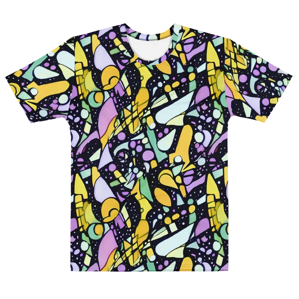 Stellar Stained Glass on Men's Cotton Crew Neck T-Shirt — Front
