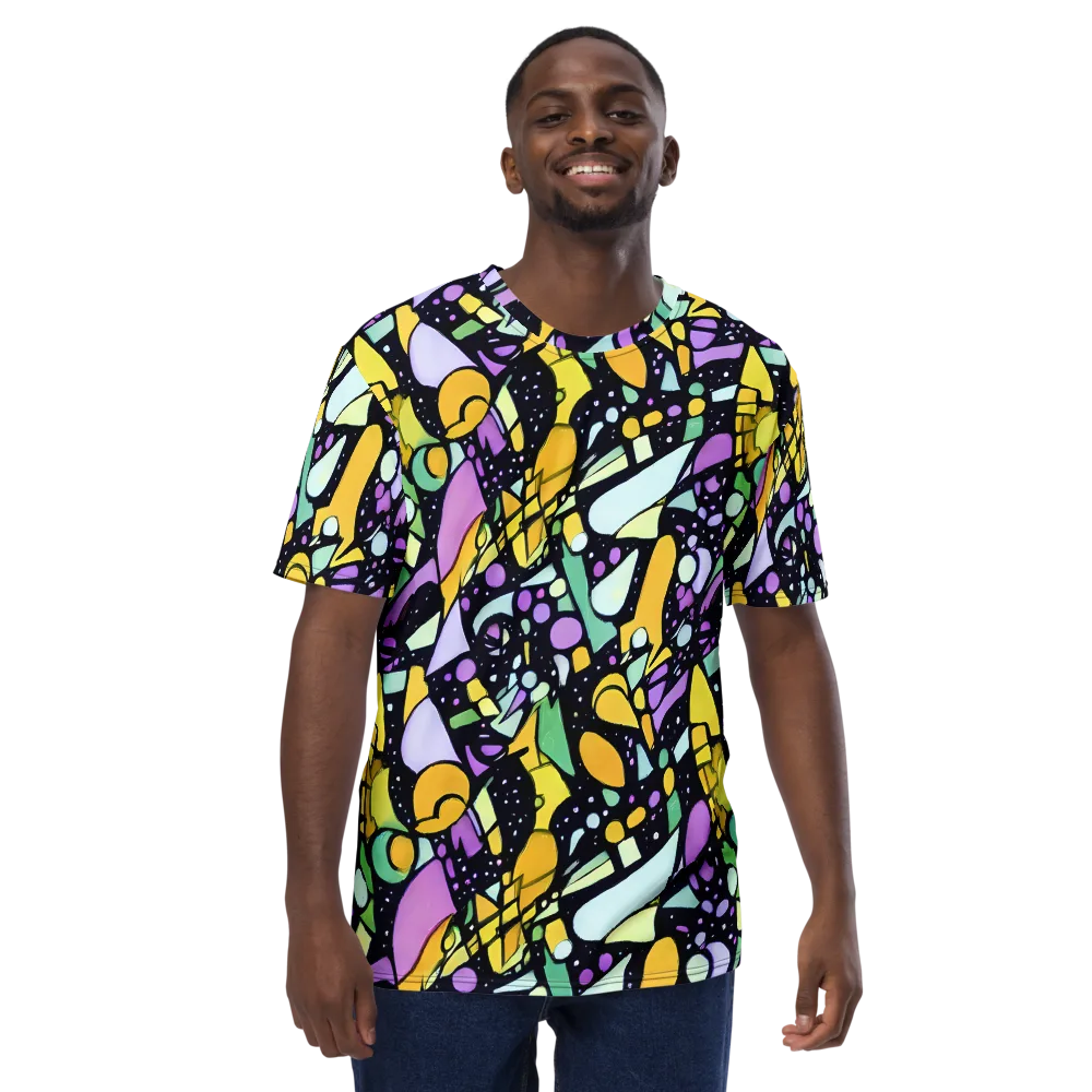 Stellar Stained Glass on Men's Crew Neck T-Shirt — Front