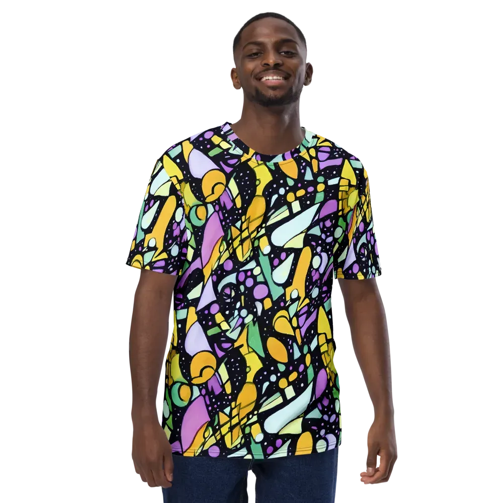 Stellar Stained Glass on Men's Crew Neck T-Shirt — Front