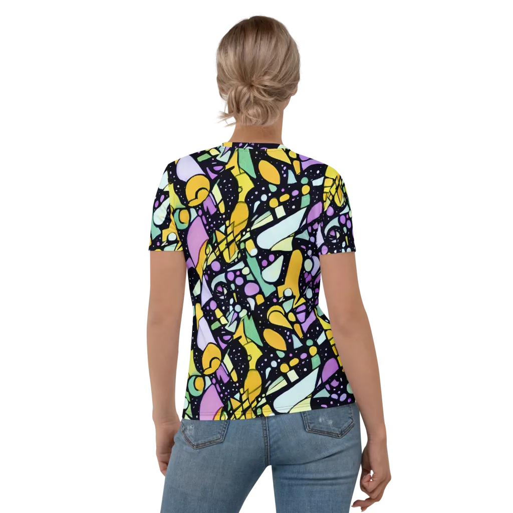 Stellar Stained Glass on Women's Crew Neck T-Shirt — Back