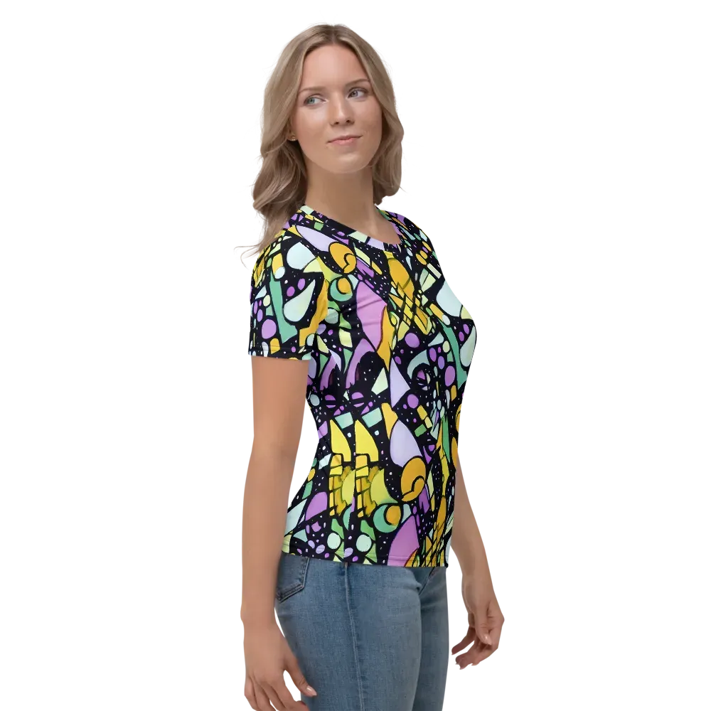 Stellar Stained Glass on Women's Crew Neck T-Shirt — Right