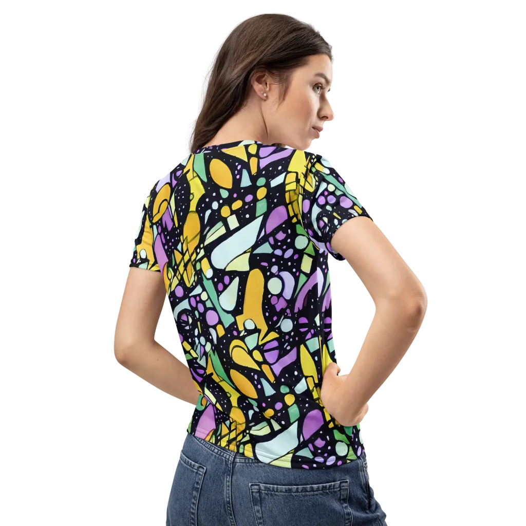 Stellar Stained Glass on Women's Crew Neck T-Shirt — Back