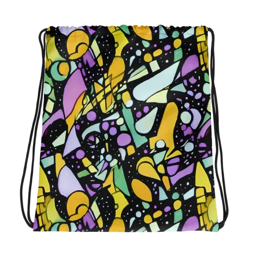 Stellar Stained Glass on a Drawstring Bag