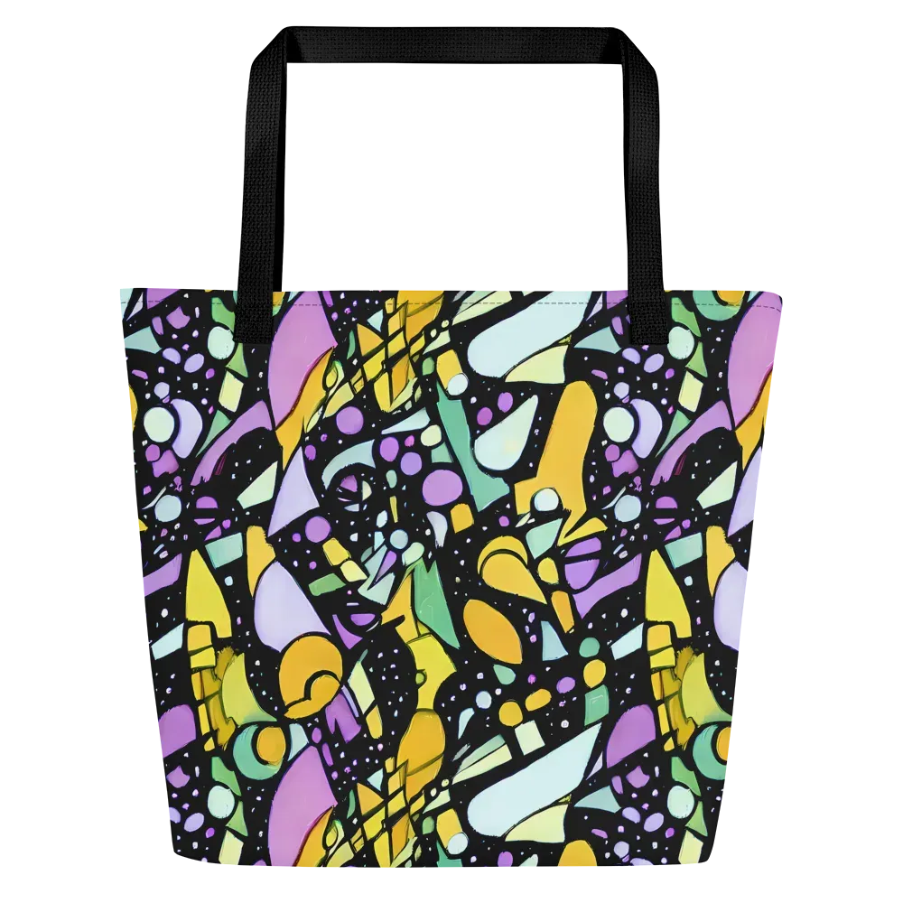 Stellar Stained Glass on Large Tote Bag W/ Pocket — Front