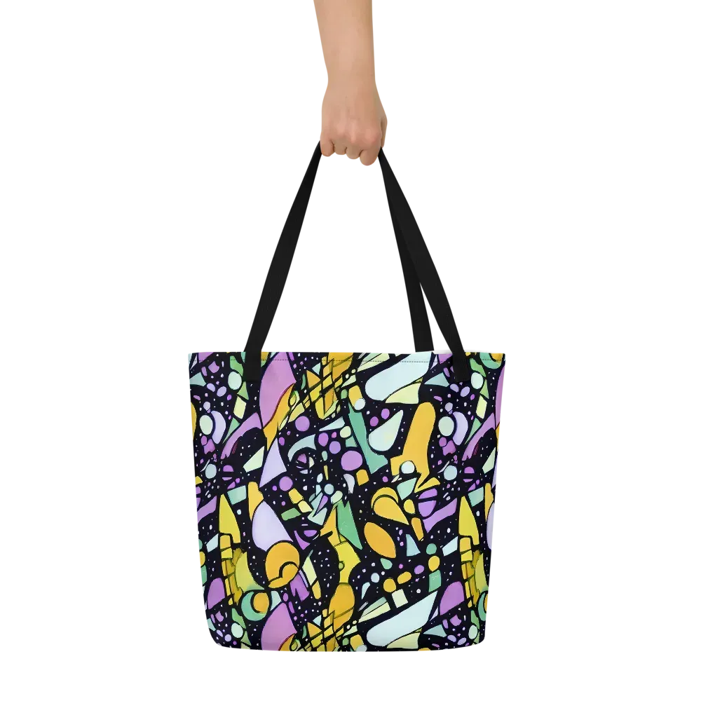 Stellar Stained Glass on Large Tote Bag W/ Pocket — Front