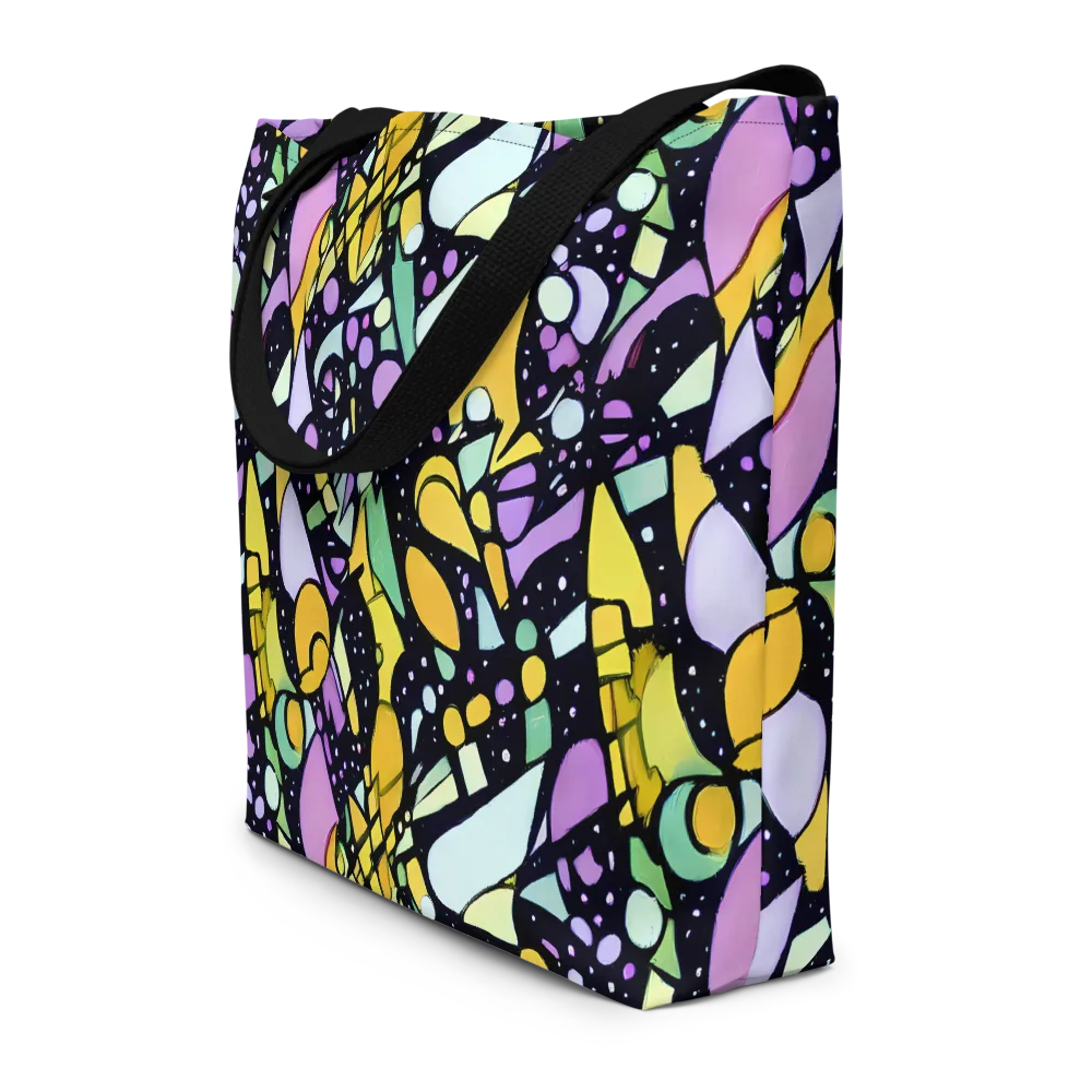 Stellar Stained Glass on Large Tote Bag W/ Pocket — Front