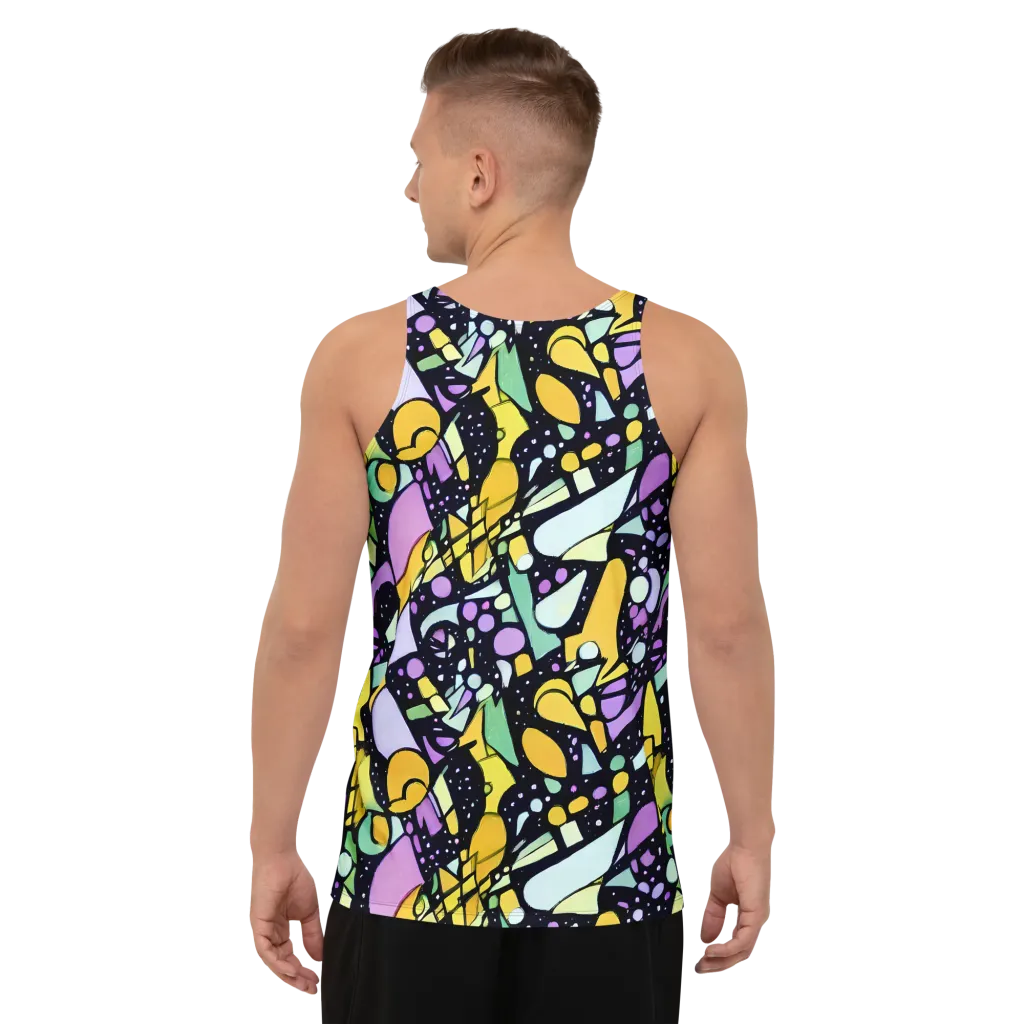 Stellar Stained Glass on Men's Tank Top — Back