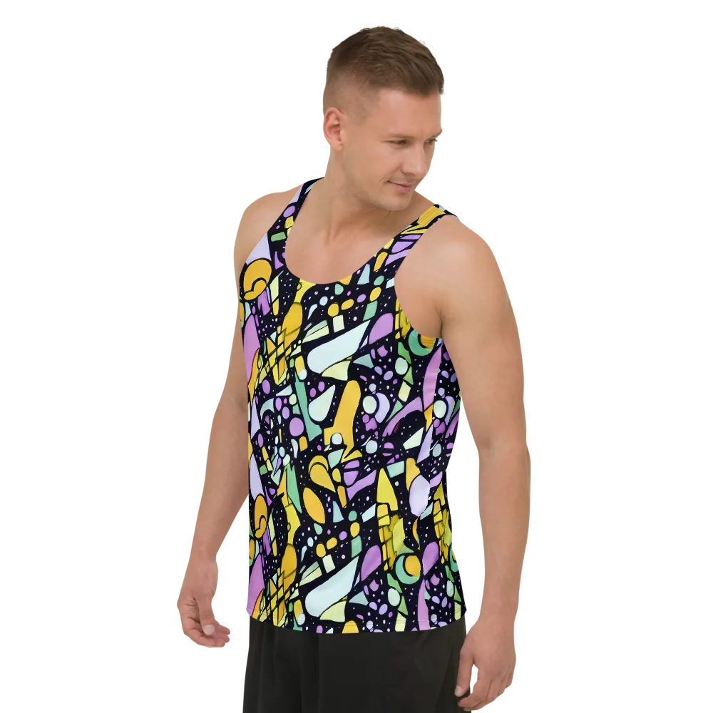 Stellar Stained Glass on Men's Tank Top — Left Front