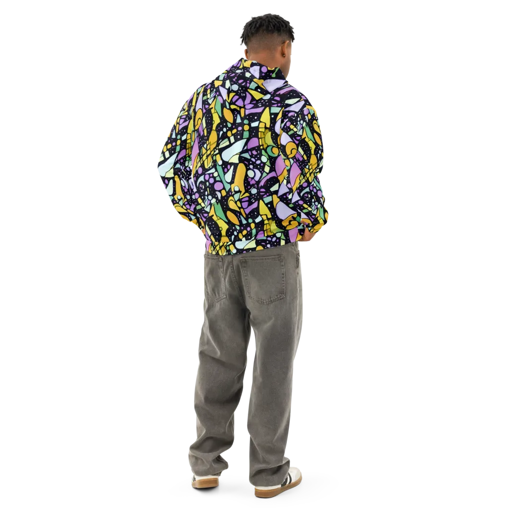Stellar Stained Glass on Cotton Hoodie — Back