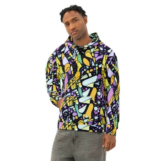 Stellar Stained Glass on a Cotton Hoodie