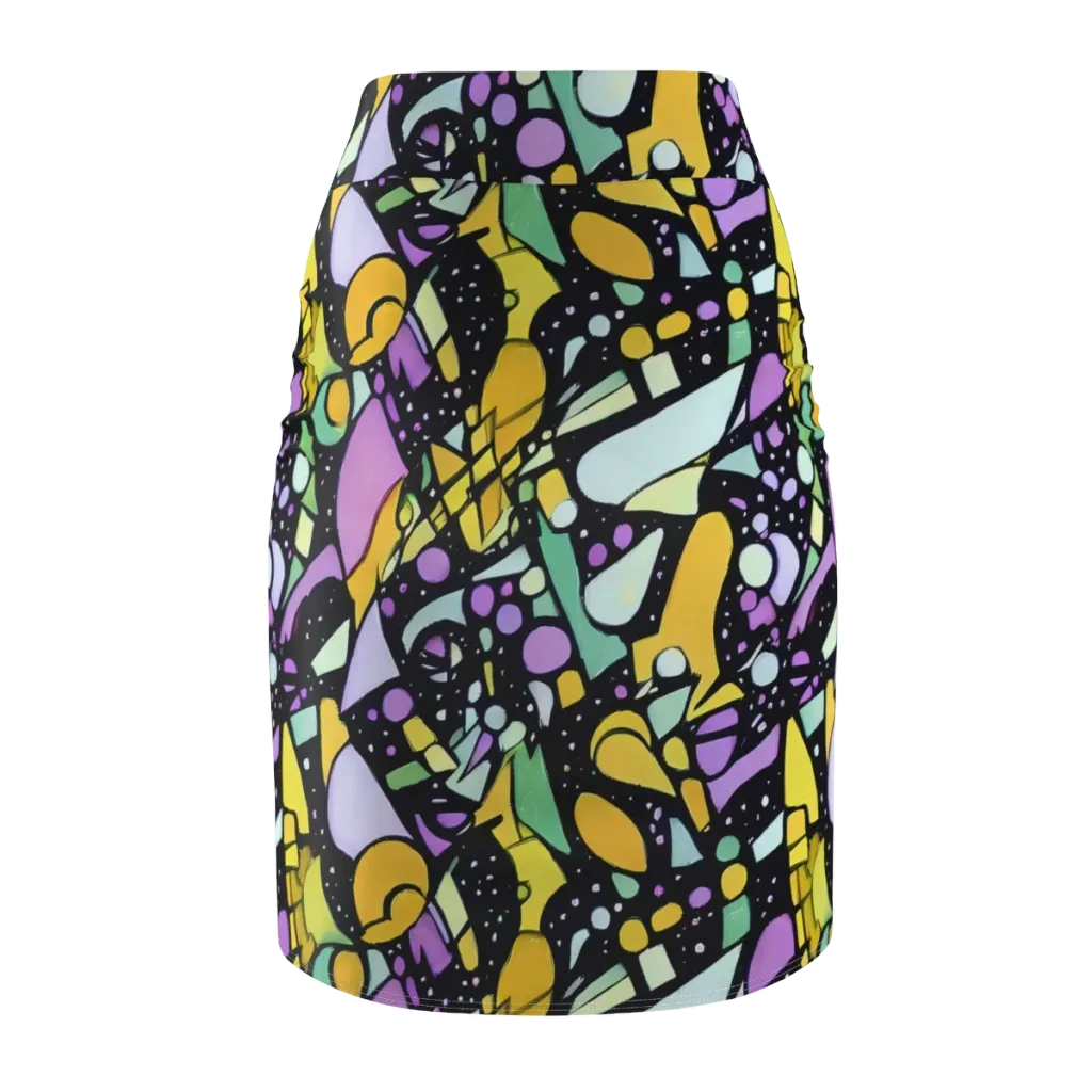 Stellar Stained Glass on Pencil Skirt — Back