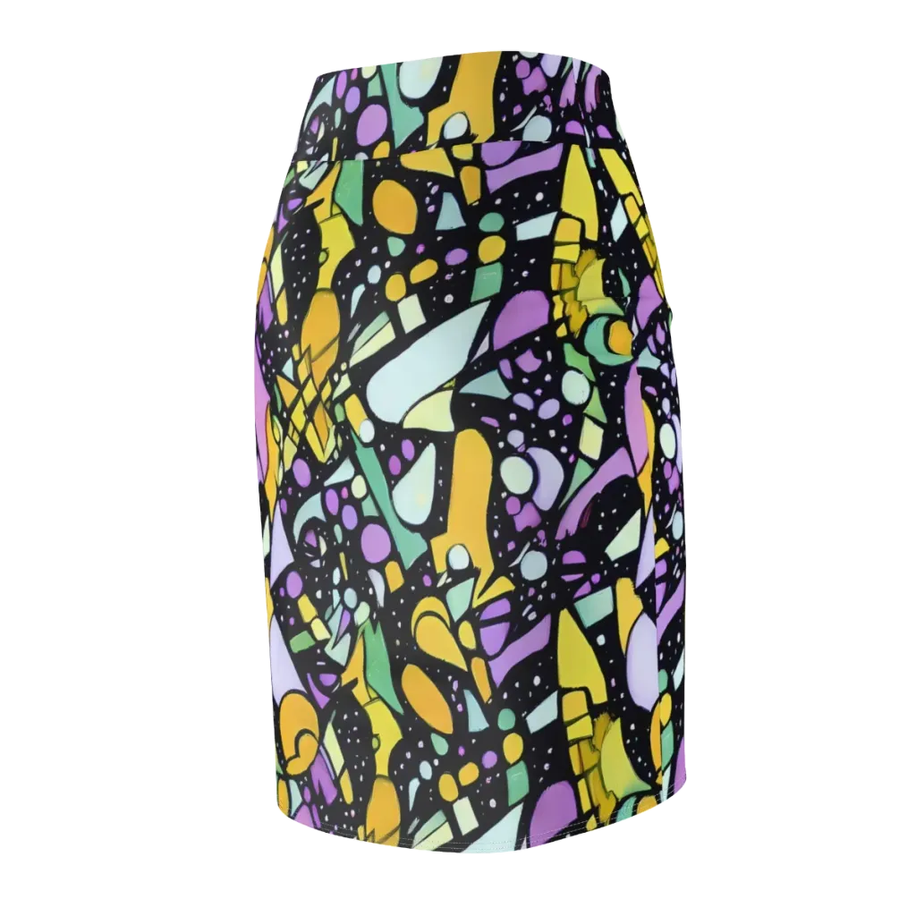 Stellar Stained Glass on Pencil Skirt — Back Side