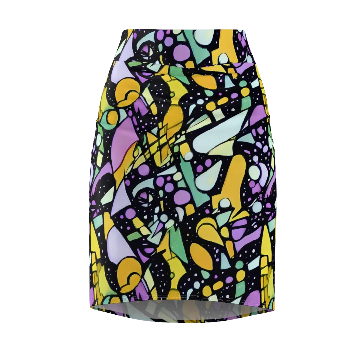 Stellar Stained Glass on Pencil Skirt — Front