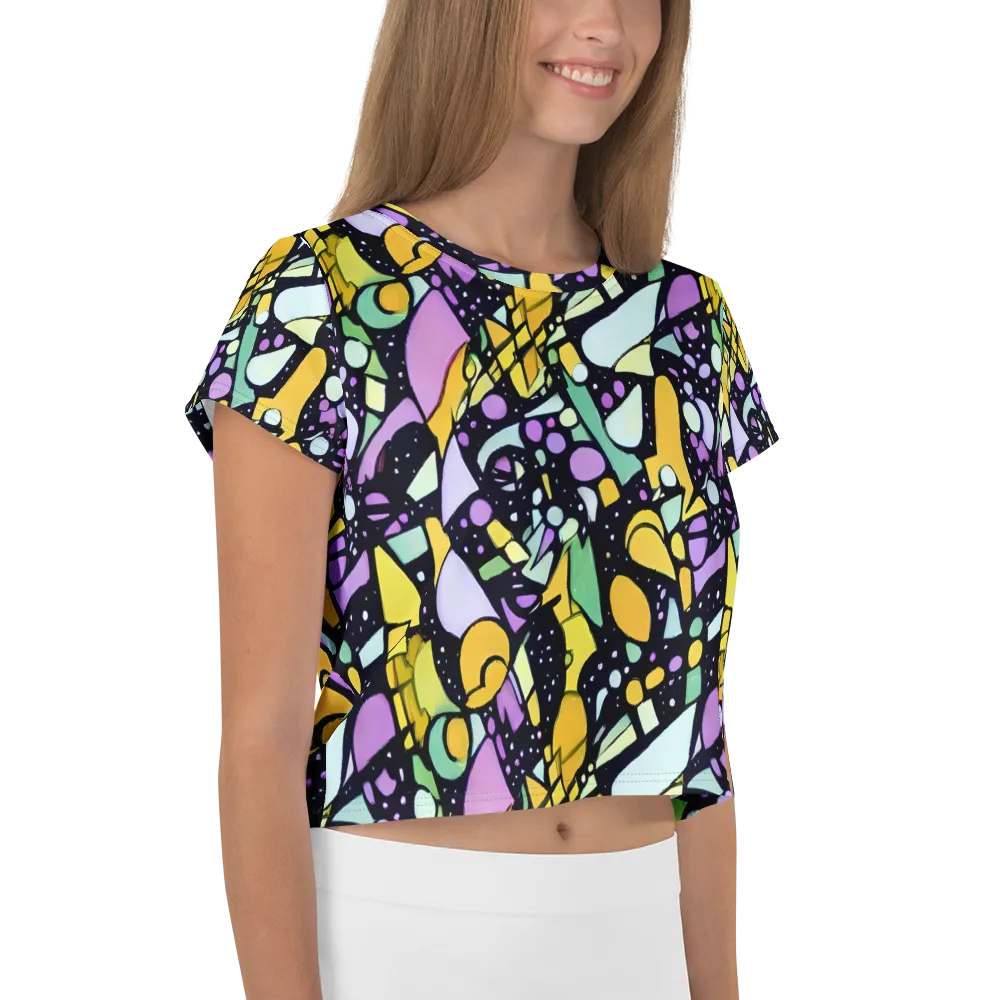 Stellar Stained Glass on Crop Tee — Right