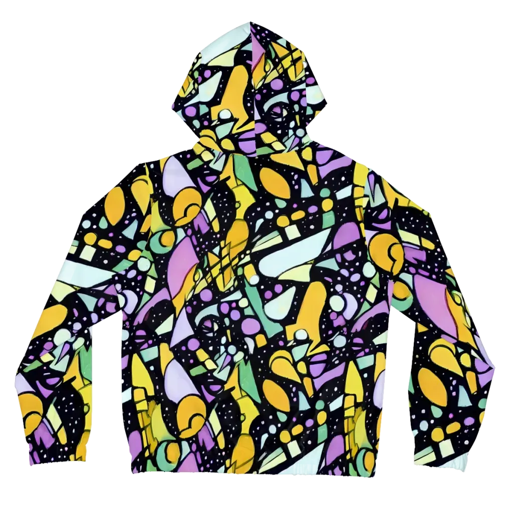 Stellar Stained Glass on Women's Full-Zip Hoodie — Back