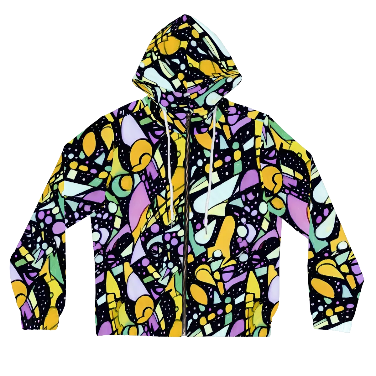 Stellar Stained Glass on Women's Full-Zip Hoodie — Front