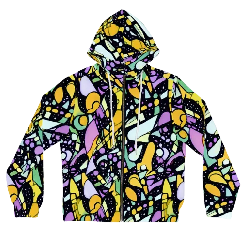 Stellar Stained Glass on a Women's Full-Zip Hoodie